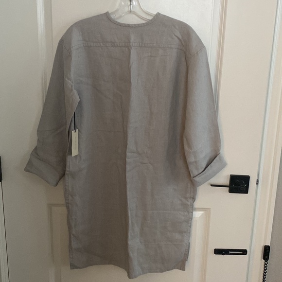 Straight line dress made of  100% linen - Picture 5 of 7